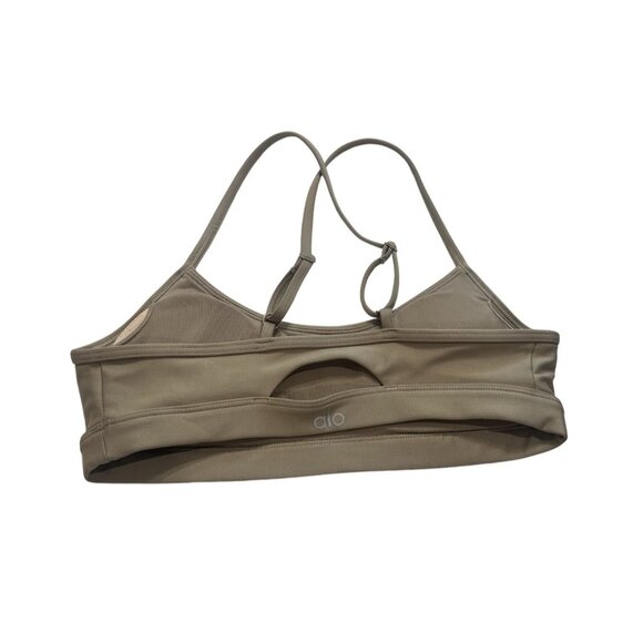 ALO Yoga Airlift Intrigue Bra in Gravel - Picture 3 of 4
